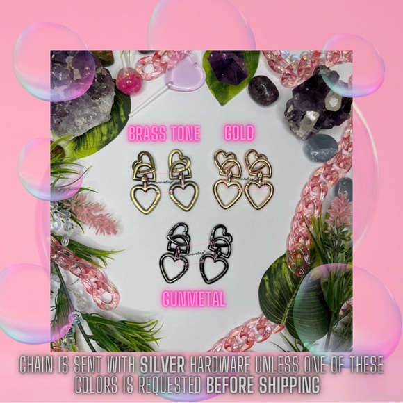 TRIPLE HEARTS Slime Green Jelly Resin Bag Strap Novelty Bag Strap Kawaii Y2K - Picture 11 of 11